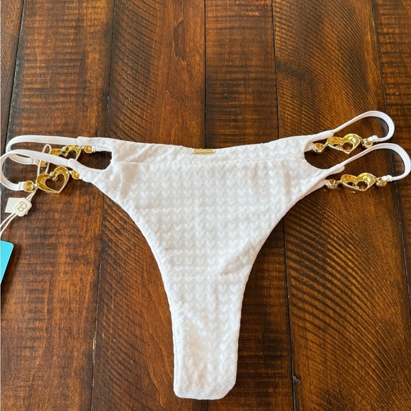 Beach Bunny White & Hold Rio Bikini Bottom, MRSP $148 - Picture 6 of 10